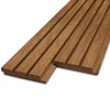 Thermo fraké Deens rabat - 21x132 mm - geschaafd - deensrabat - thermisch gemodificeerd frake hout KD 8-12%