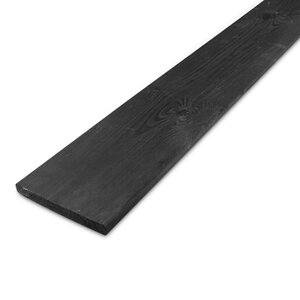 Zwart gebeitst vuren plank - 16x140 mm - geschaafd - KD