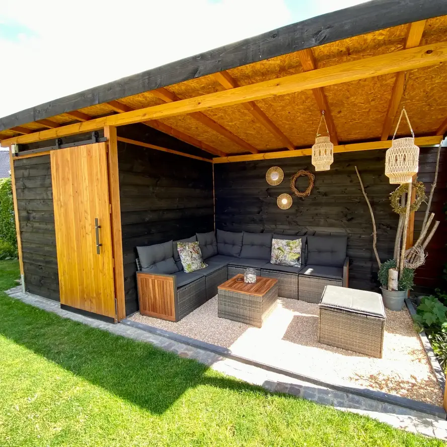 Zwart geïmpregneerd douglas sponningplank - 18x185 mm - zichtzijde fijnbezaagd / ruw - shiplap - zwart douglashout KD 18-20% Zwart geïmpregneerd douglas sponningplank - 18x185 mm - zichtzijde fijnbezaagd / ruw - shiplap - zwart douglashout KD 18-20%