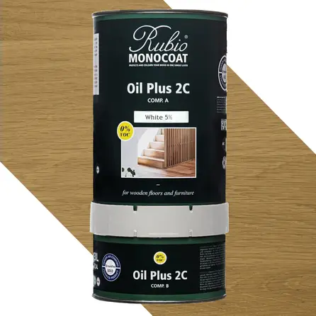 Rubio Monocoat olie - in kleur - 1,3 liter - 2 componenten (A+B) - geschikt voor binnen