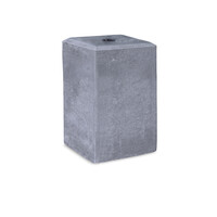 Hardsteen sokkel (met gat) - 26x26 cm - 35 cm hoog -antraciet - 20 cm hoog - met facetrand
