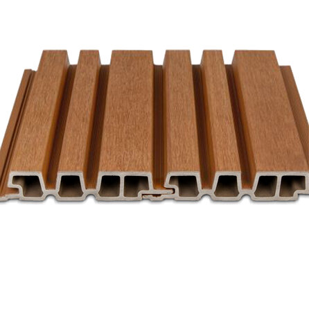 Composiet barcode profiel (hol) - teak look - 33x195 mm - barcodeprofiel - houtcomposiet