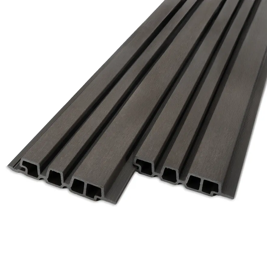 Composiet barcode profiel (hol) - antraciet look - 33x165 mm - barcodeprofiel - houtcomposiet Composiet barcode profiel (hol) - antraciet look - 33x165 mm - barcodeprofiel - houtcomposiet