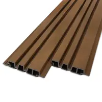 Composiet barcode profiel (hol) - teak look - 33x165 mm