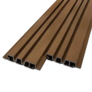 Composiet barcode profiel (hol) - teak look - 33x195 mm