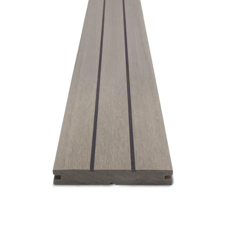 Composiet vlonderplank - vergrijsd hout look - 22x146 mm - gegroefde terrasplank met blinde bevestiging - houtcomposiet Composiet vlonderplank - vergrijsd hout look - 22x146 mm - gegroefde terrasplank met blinde bevestiging - houtcomposiet
