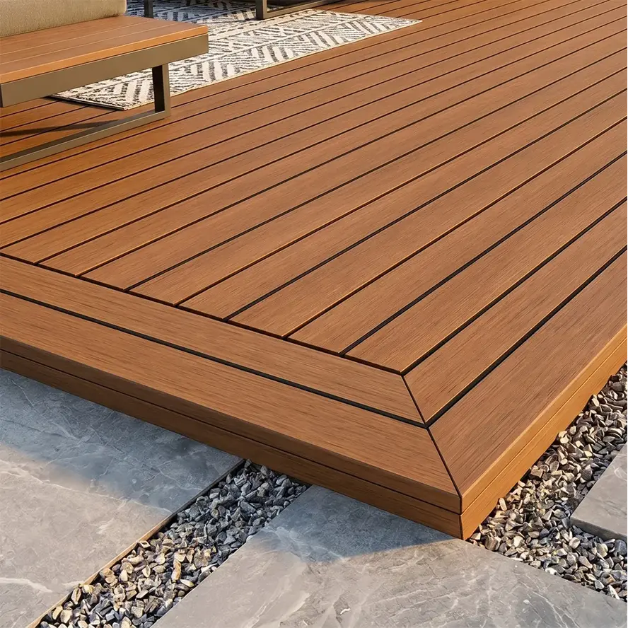 Composiet vlonderplank - cedar look - 22x146 mm - gegroefde terrasplank met blinde bevestiging - houtcomposiet Composiet vlonderplank - cedar look - 22x146 mm - gegroefde terrasplank met blinde bevestiging - houtcomposiet