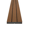 Composiet vlonderplank - teak look - 22x146 mm - geborsteld (optiek) - gegroefde terrasplank met blinde bevestiging - houtcomposiet Composiet vlonderplank - teak look - 22x146 mm - geborsteld (optiek) - gegroefde terrasplank met blinde bevestiging - houtcomposiet