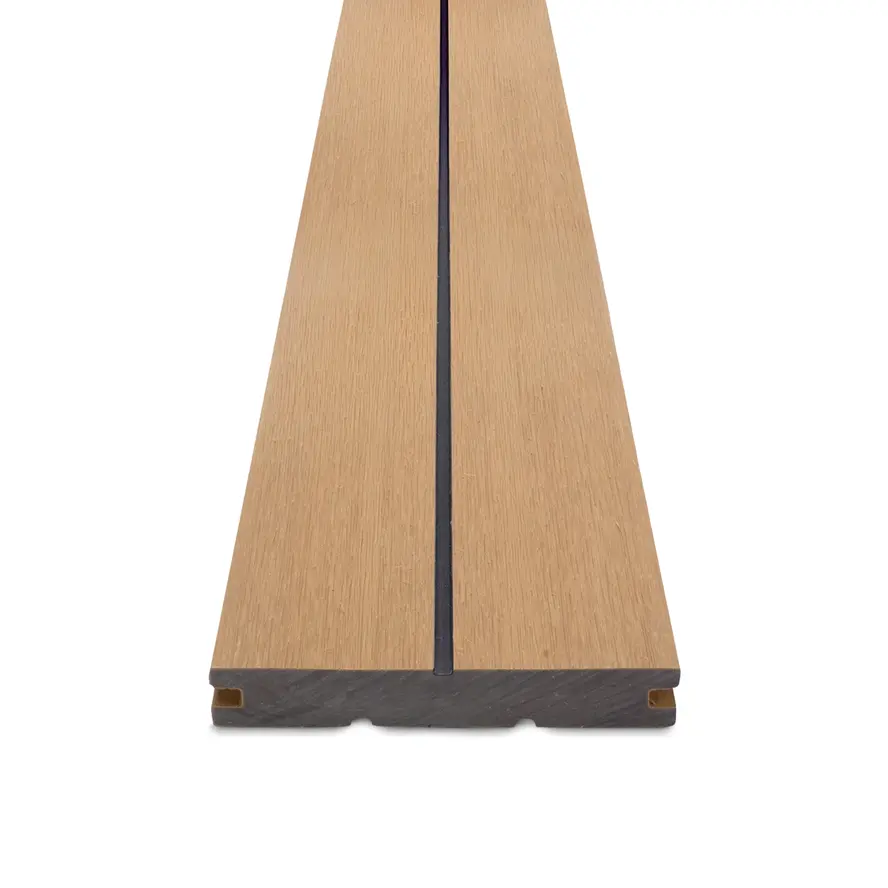 Composiet vlonderplank - cedar look - 22x146 mm - gegroefde terrasplank met blinde bevestiging - houtcomposiet Composiet vlonderplank - cedar look - 22x146 mm - gegroefde terrasplank met blinde bevestiging - houtcomposiet