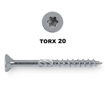 Universele houtschroeven verzinkt - 4 mm - blauw / wit verzinkt - torx 20 - schroeven voor (buiten) hout - grove spoed - met snijpunt - 200 stuks - diverse lengtes Universele houtschroeven verzinkt - 4 mm - blauw / wit verzinkt - torx 20 - schroeven voor (buiten) hout - grove spoed - met snijpunt - 200 stuks - diverse lengtes