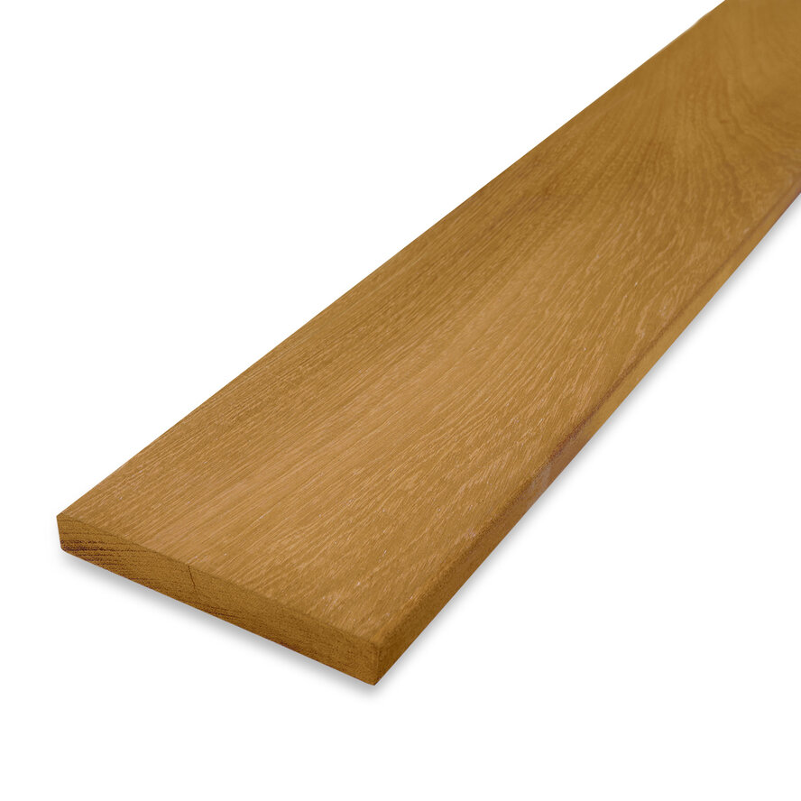 Guariuba plank - 21x145 mm - geschaafd - plank voor buiten - guariuba hardhout KD 18-20% Guariuba plank - 21x145 mm - geschaafd - plank voor buiten - guariuba hardhout KD 18-20%