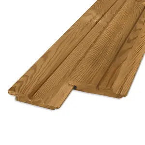 Thermo vuren dubbel blokprofiel (70/30) (mes en groef) - 21x115 mm - geschaafd - KD Thermo vuren dubbel blokprofiel (70/30) (mes en groef) - 21x115 mm - geschaafd - KD
