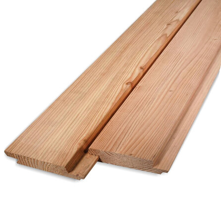 Douglas enkel blokprofiel (mes en groef) - 21x115 mm - geschaafd - blokprofiel (T&G) - douglashout KD 18-20%