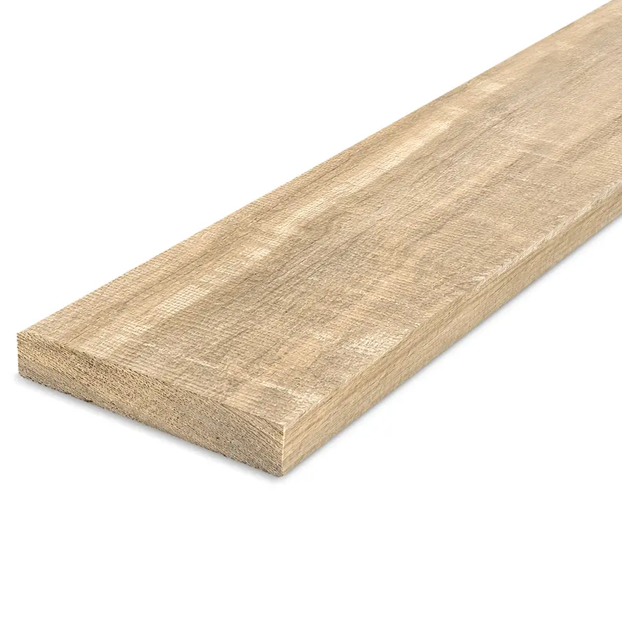 Accoya plank - 32x205 mm - fijnbezaagd / ruw - plank voor buiten - accoyahout MC <5% Accoya plank - 32x205 mm - fijnbezaagd / ruw - plank voor buiten - accoyahout MC <5%