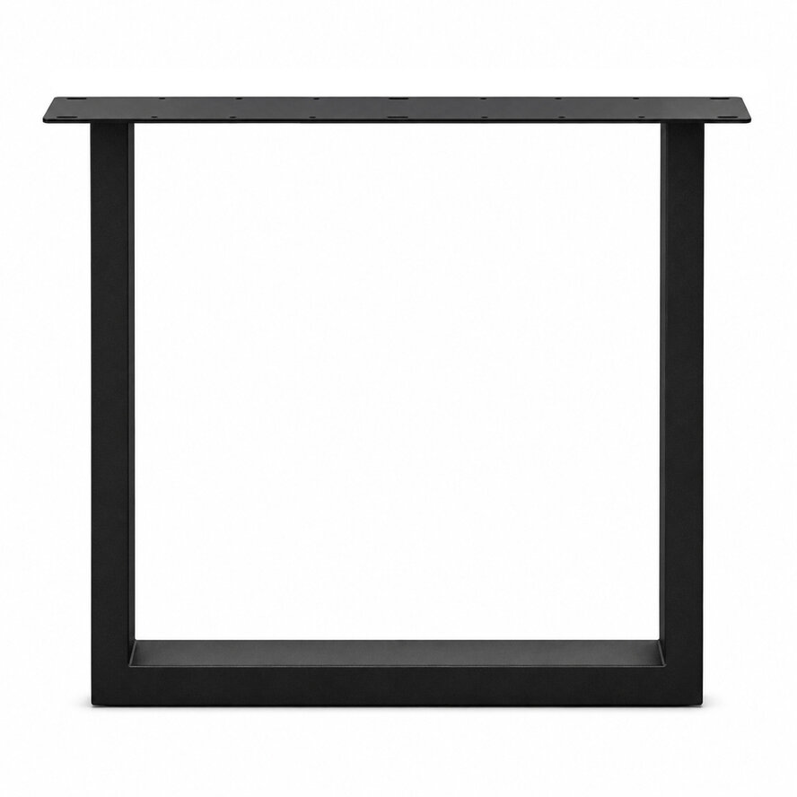 Zwarte stalen U-poten (set) - voor buiten - verzinkt & gecoat metaal - 4x10 cm - hoogte: 72 cm - breedte (montageplaat): 76 cm - U-tuintafel poot Zwarte stalen U-poten (set) - voor buiten - verzinkt & gecoat metaal - 4x10 cm - hoogte: 72 cm - breedte (montageplaat): 76 cm - U-tuintafel poot