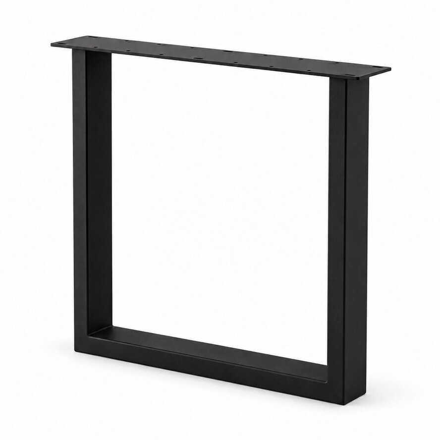 Zwarte stalen U-poten (set) - voor buiten - verzinkt & gecoat metaal - 4x10 cm - hoogte: 72 cm - breedte (montageplaat): 76 cm - U-tuintafel poot Zwarte stalen U-poten (set) - voor buiten - verzinkt & gecoat metaal - 4x10 cm - hoogte: 72 cm - breedte (montageplaat): 76 cm - U-tuintafel poot