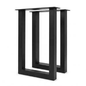 Zwarte stalen U-poot (set) - voor buiten - 8x8 cm Zwarte stalen U-poot (set) - voor buiten - 8x8 cm
