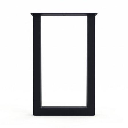 Zwarte stalen U-poten (set) - voor buiten - verzinkt & gecoat metaal - 8x8 cm - hoogte: 100 cm - breedte (montageplaat): 60 cm - U-statafelpoot voor buiten Zwarte stalen U-poten (set) - voor buiten - verzinkt & gecoat metaal - 8x8 cm - hoogte: 100 cm - breedte (montageplaat): 60 cm - U-statafelpoot voor buiten
