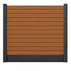 Composiet schutting - teak look - zelfbouw schutting met betonpalen en onderplaat - grijs/wit, antraciet of gecoat beton - 200x200 cm - houtcomposiet zelfbouw schutting Composiet schutting - teak look - zelfbouw schutting met betonpalen en onderplaat - grijs/wit, antraciet of gecoat beton - 200x200 cm - houtcomposiet zelfbouw schutting
