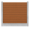 Composiet schutting - teak look - zelfbouw schutting met betonpalen en onderplaat - grijs/wit, antraciet of gecoat beton - 200x200 cm - houtcomposiet zelfbouw schutting Composiet schutting - teak look - zelfbouw schutting met betonpalen en onderplaat - grijs/wit, antraciet of gecoat beton - 200x200 cm - houtcomposiet zelfbouw schutting
