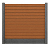 Composiet schutting - teak look - zelfbouw schutting met betonpalen en onderplaat - grijs/wit, antraciet of gecoat beton - 200x200 cm - houtcomposiet zelfbouw schutting Composiet schutting - teak look - zelfbouw schutting met betonpalen en onderplaat - grijs/wit, antraciet of gecoat beton - 200x200 cm - houtcomposiet zelfbouw schutting