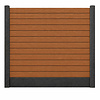 Composiet schutting - teak look - zelfbouw schutting met betonpalen en onderplaat - grijs/wit, antraciet of gecoat beton - 200x200 cm - houtcomposiet zelfbouw schutting Composiet schutting - teak look - zelfbouw schutting met betonpalen en onderplaat - grijs/wit, antraciet of gecoat beton - 200x200 cm - houtcomposiet zelfbouw schutting