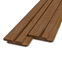 Thermo tauari dubbel blokprofiel (70/30) (mes en groef) - 21x115 mm - geschaafd - KD
