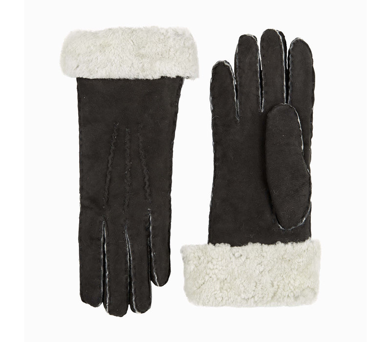 Helsinki - Hand sewn lammy ladies' gloves in Portuguese sheepskin with folded cuff