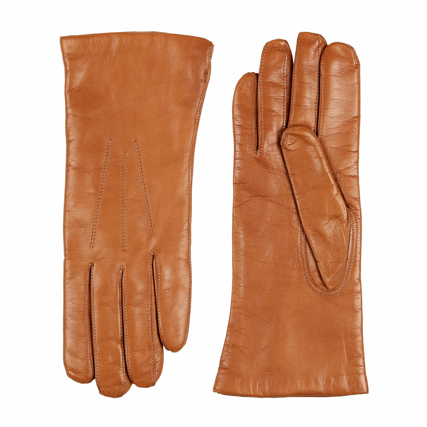 GSG SINCE 1998 Handschoenen van echt leer voor dames, touchscreen, chroomvrij schapenvacht, gevoerd met wol/imitatiebont, warme winterhandschoenen, Kastanjebruin, XL