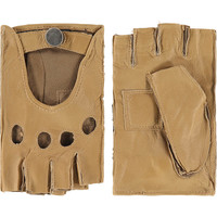 Chihuahua - Leather classic ladies driving gloves with half fingers