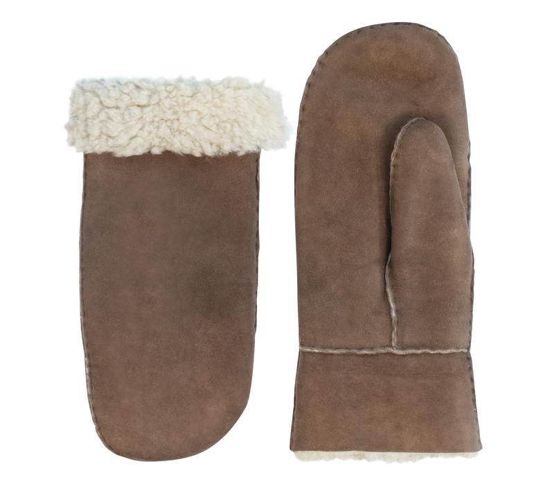 Valencia - Hand-sewn lammy men's mittens from mouton sheepskin