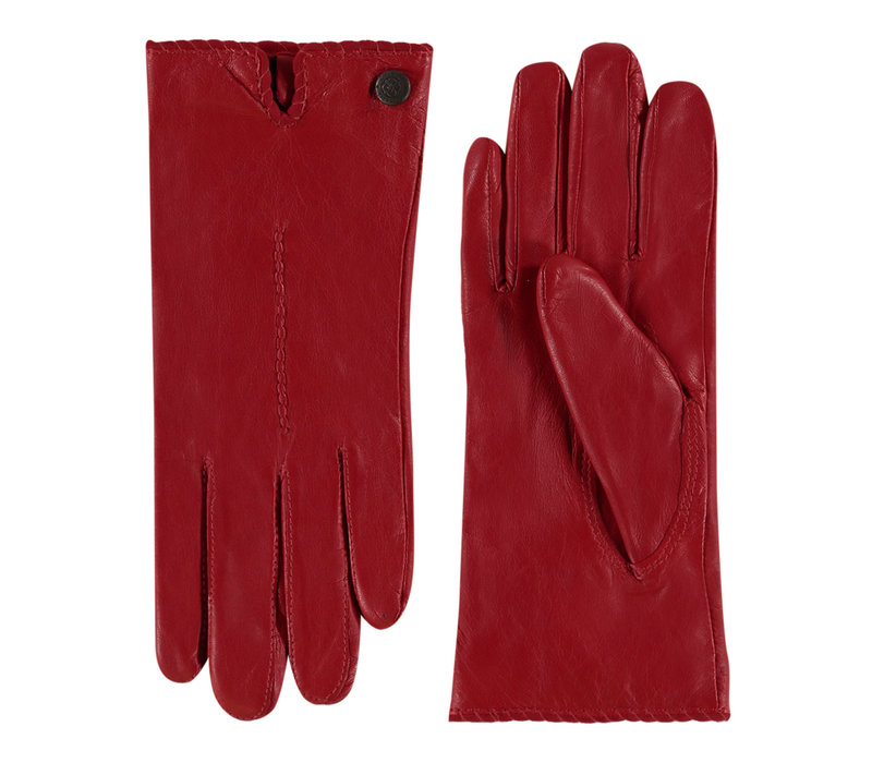 Leather ladies gloves with faux fur lining model Newtown