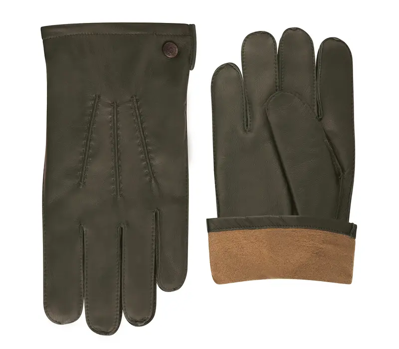 Classic leather men's gloves model Dudley