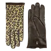 Laimböck Leren handschoenen dames met luipaard print model Isaba