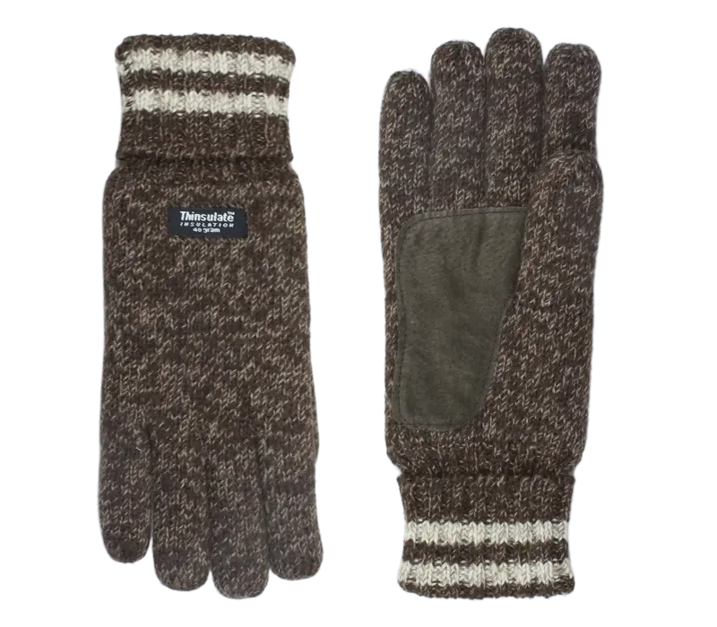 Shetland wool knitted men's gloves model Keltic
