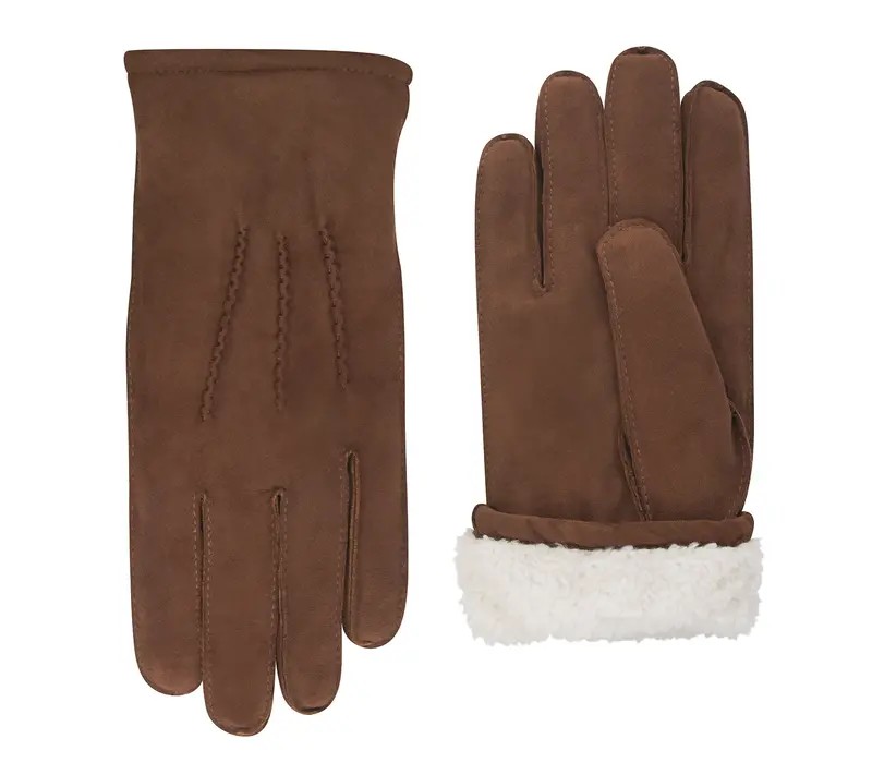 Uppsala - Suede lammy-look ladies gloves