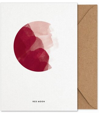 Paper Collective Red Moon Art Card