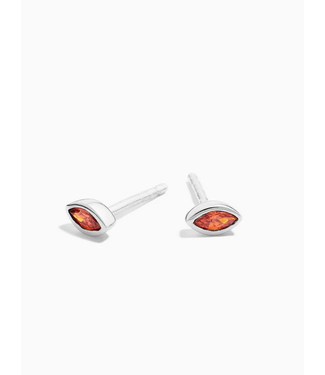 Orange Marquise Earrings silver