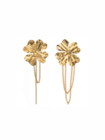 Betty Bogaers Folded Flower Chain Earring