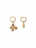 Betty Bogaers Folded Butterfly Hoop Earring Gold Plated