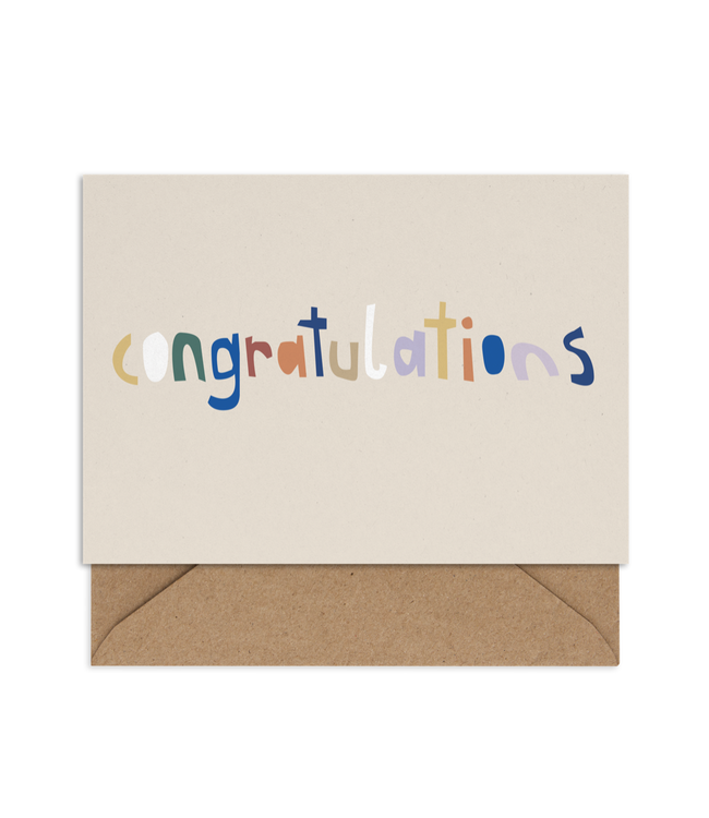 Paper Collective CONGRATULATIONS - folded A5 Art Card