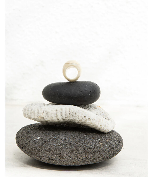 Adorn Bone & Horn Big Ring / size 16