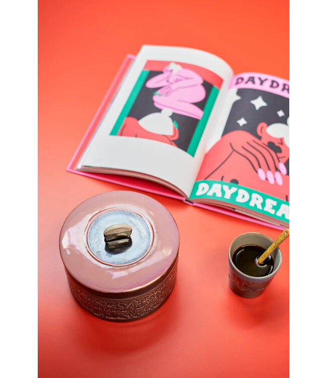 HKliving 70s ceramics  cookie jar, Disco