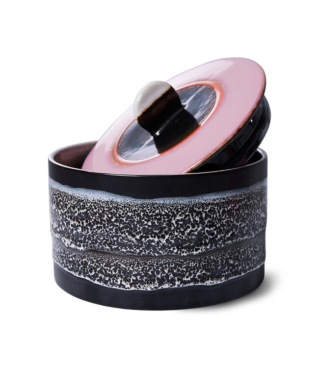 HKliving 70s ceramics  cookie jar, Disco