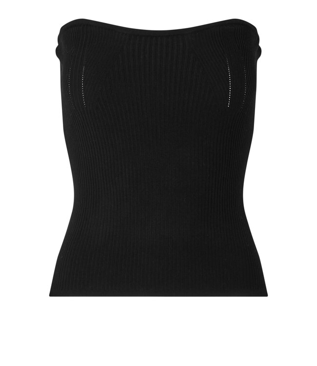 Second Female Como Knit Strapless Top / size L