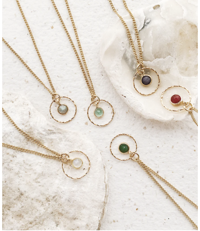 Essyello Circle + Dot Necklace (div. kleuren)