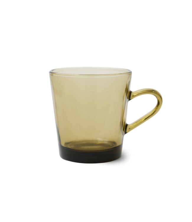 HKliving 70s Glassware: coffee cups mud brown