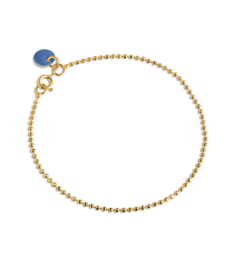 Enamel Bracelet Ball Chain Blue