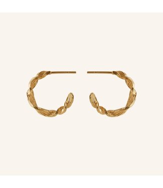 Pernille Corydon Dancing Wave Hoops Gold Plated
