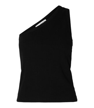 Selected Femme Anna One Shoulder Top Black